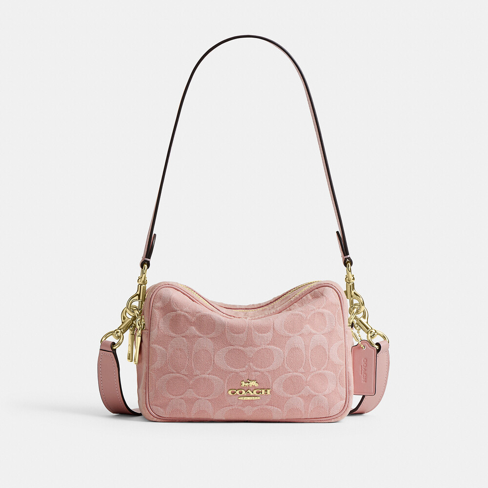 Coach Outlet Mini Carey Crossbody Bag In Signature Denim NWT
